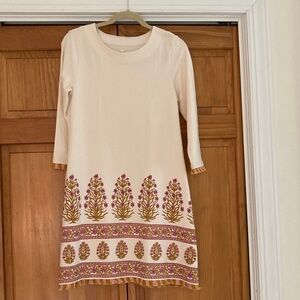 Spartina 449 Island Fringe 3/4 Sleeve Dress Pepper Hall Woodblock